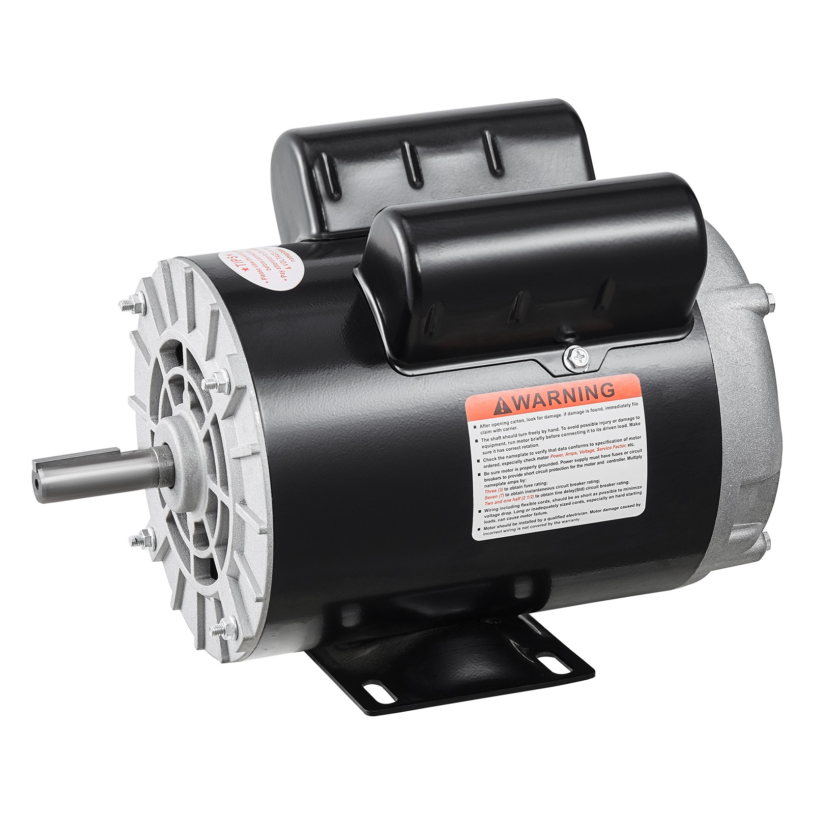 VEVOR 5HP SPL Air Compressor Motor 230V 3450RPM 56 Frame CW/CCW Rotation
