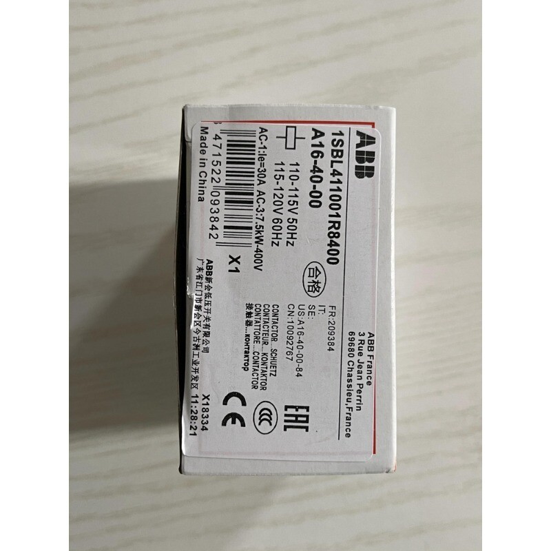1pc New ABB A16-40-00 Contactor 24V、110V、 110-120V 60Hz 220-230V US Free TAX