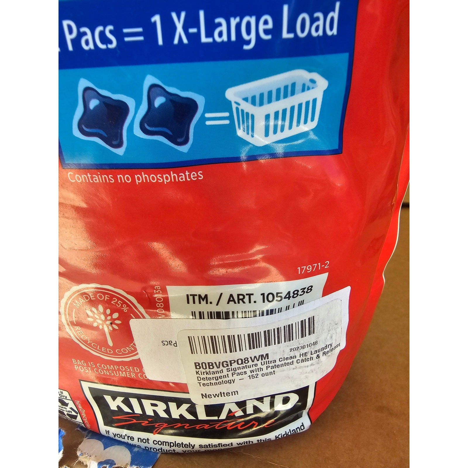 Kirkland Signature Ultra Clean HE Laundry Detergent Pacs with Patented 152 count