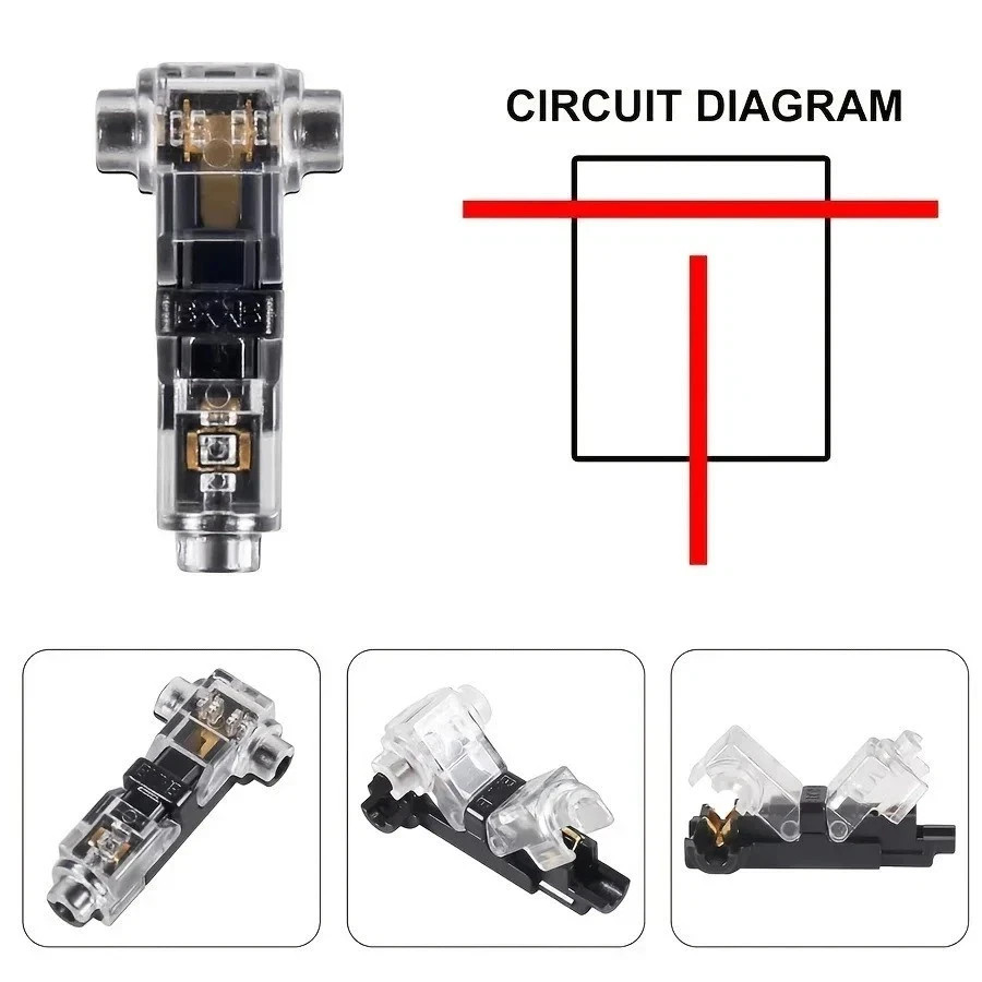 10/20/30PCS T-Tap Wire Connectors Quick Solderless Low Voltage Wire Splice Kit