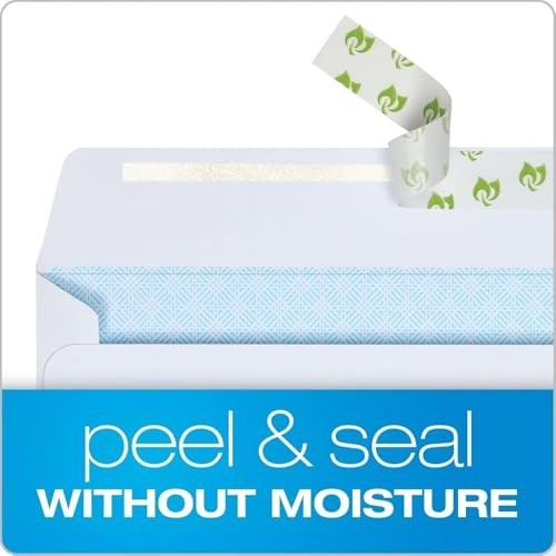 #10 Security Envelopes 4.125×9.5 Inch Self Seal 24lb White Wove 1500 Pack for