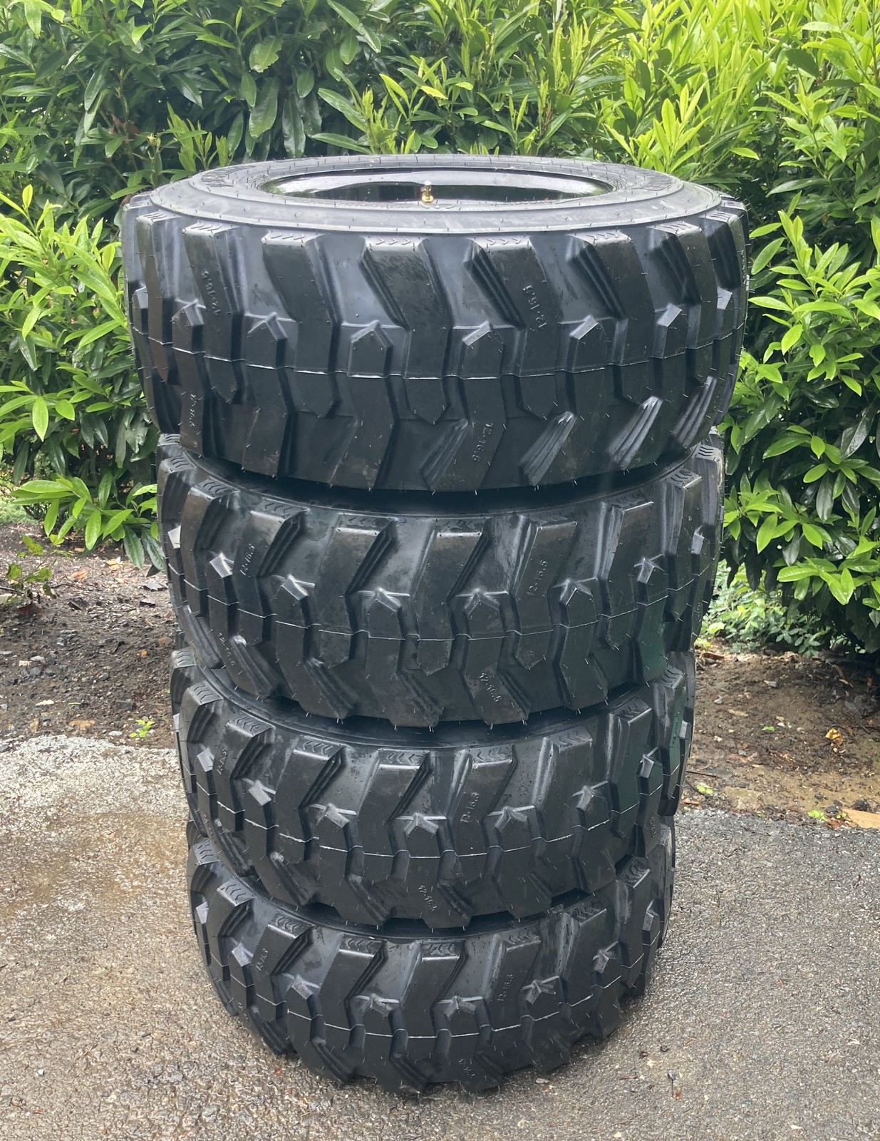 1 or 4-12-16.5 SKS-1 Skid Steer Tires on Black Rims for Bobcat & more-12X16.5