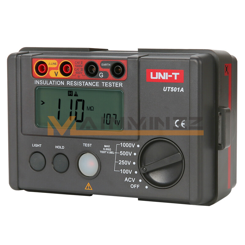UNI-T UT501A 1000V Insulation Resistance Meter Ground Tester Megohmmeter Voltmet