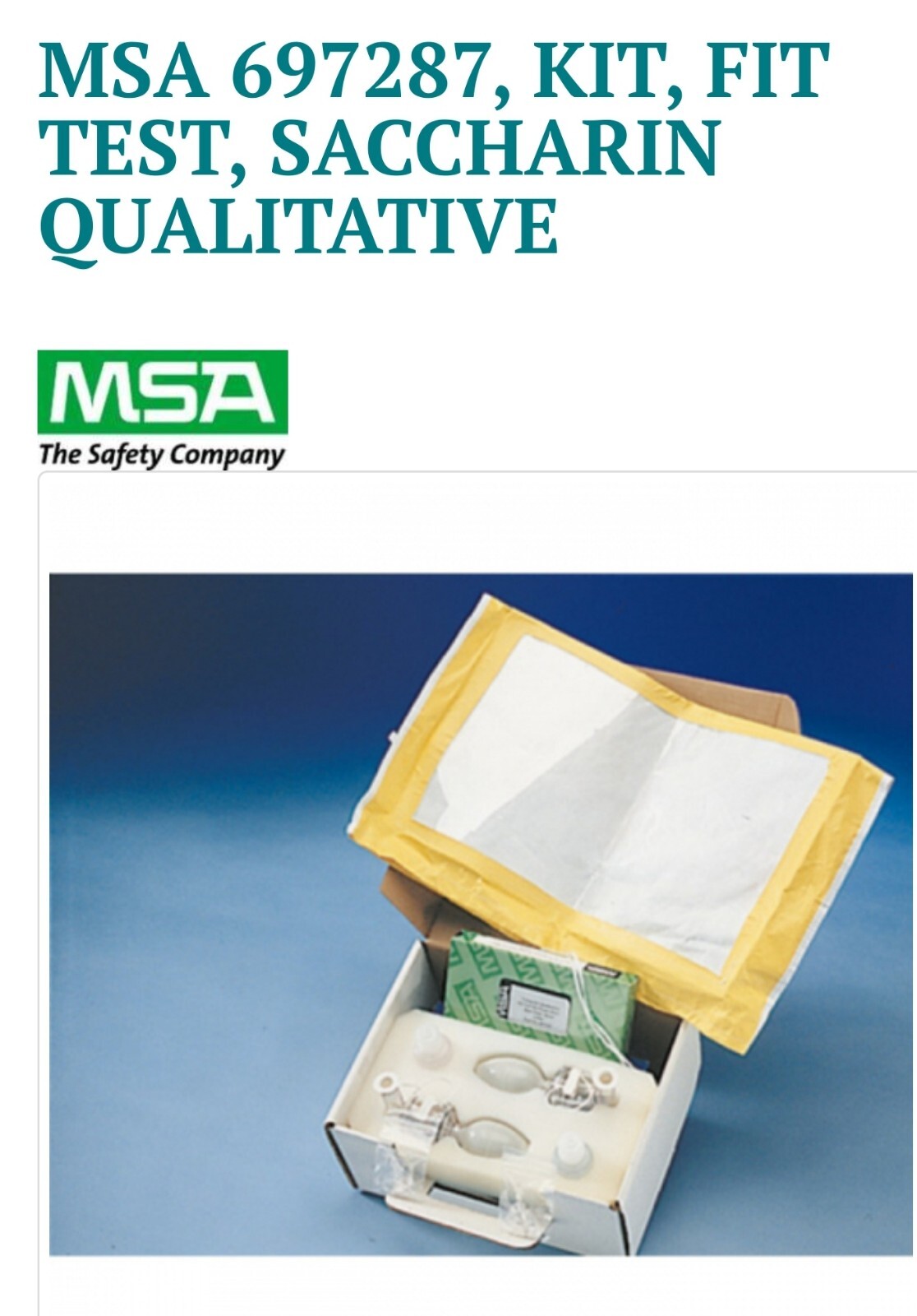 MSA Safety – 697287 – Fit Testing Kit – Saccharin