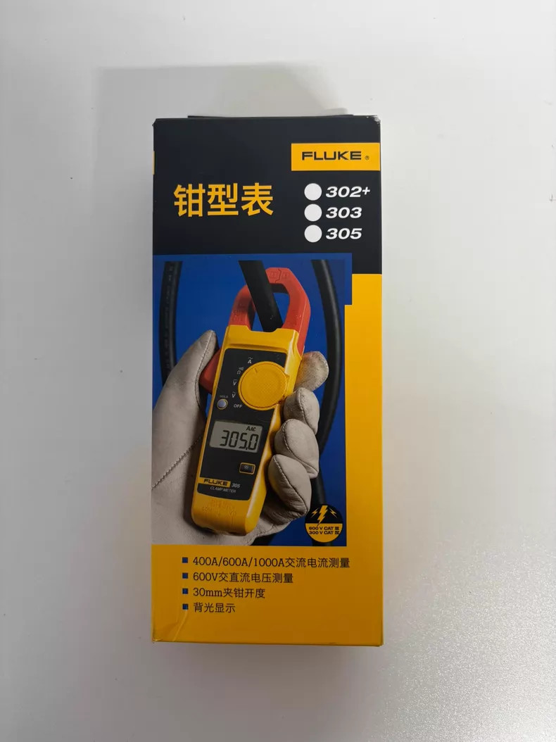 Fluke 302+ AC Current AC/DC Voltage Digital Clamp Meter with Carrying Case