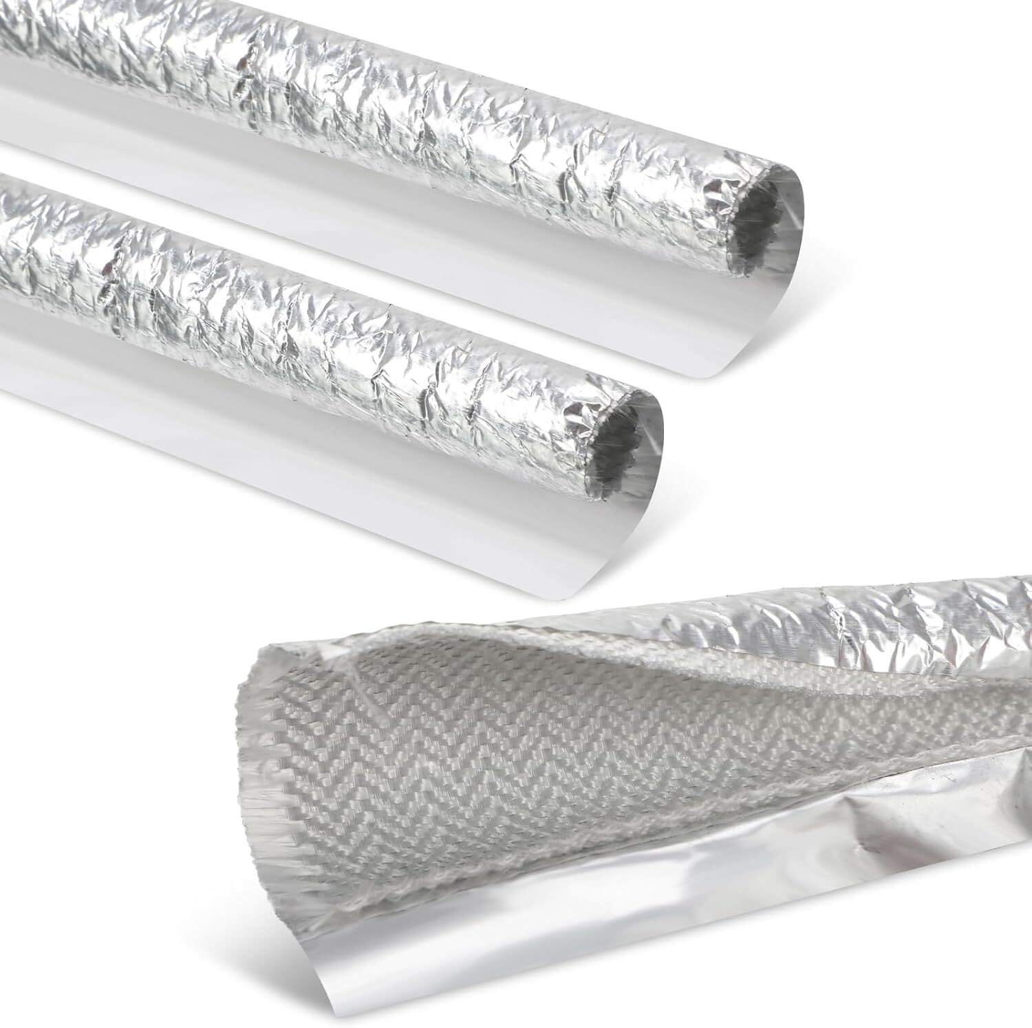 6~35mm ID Self Closed Heat Fiberglass Wrap Heat Shield Sleeve Wire Fuel Line