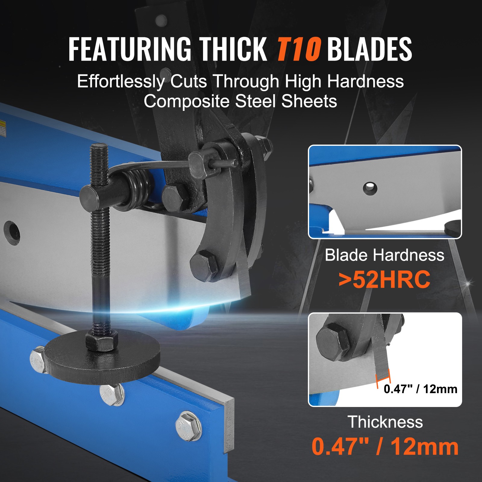 VEVOR 5″ Manual Hand Plate Shear Benchtop Cutter Metal Sheet Processing Q235