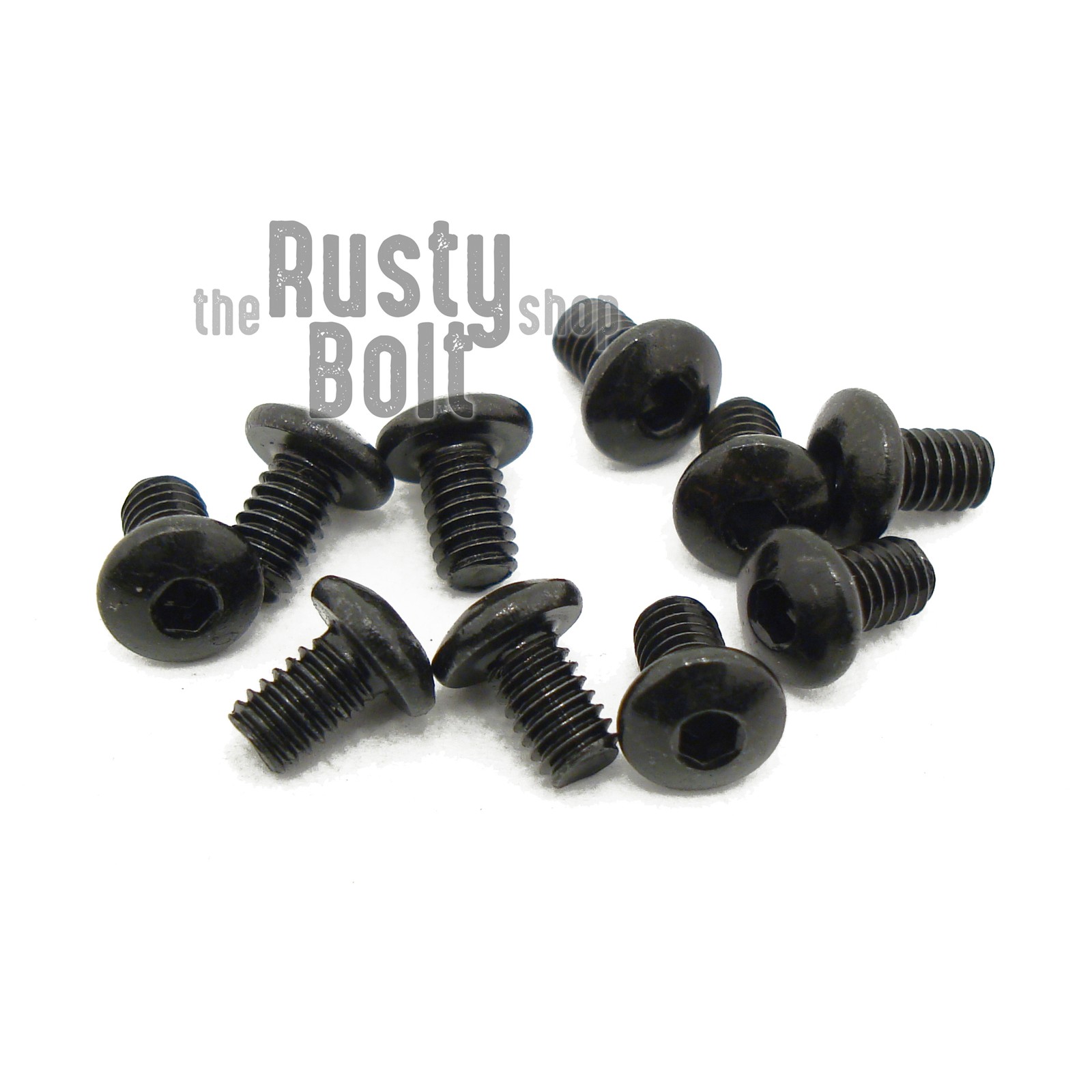M2.5 x 4mm, Socket Button Head Screws, 10.9 Steel, Black