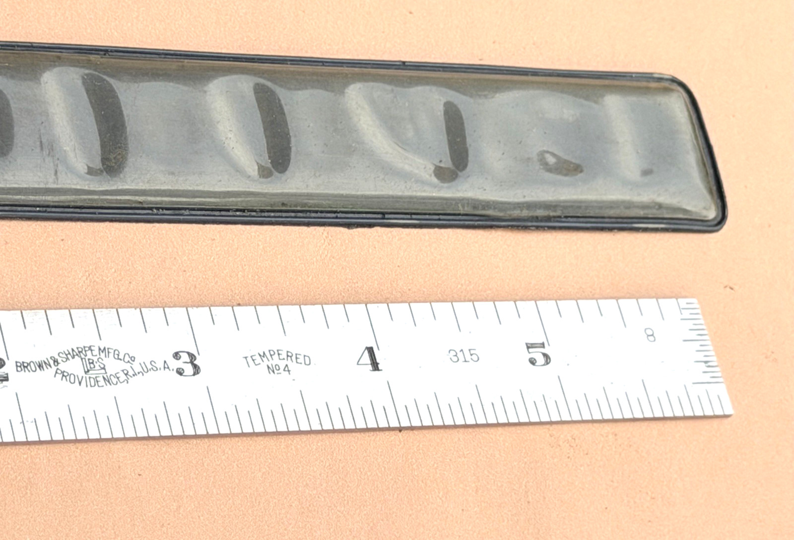 Brown & Sharpe No.315 6” Long Spring-Tempered Steel Rule W/Inch Grad. USA Made