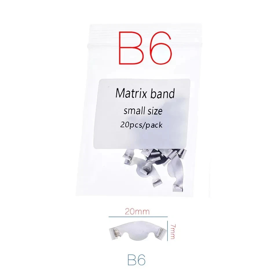 20 Pcs/Pack Dental Springclip Saddle Contoured Metal Matrices Matrix Band Tools