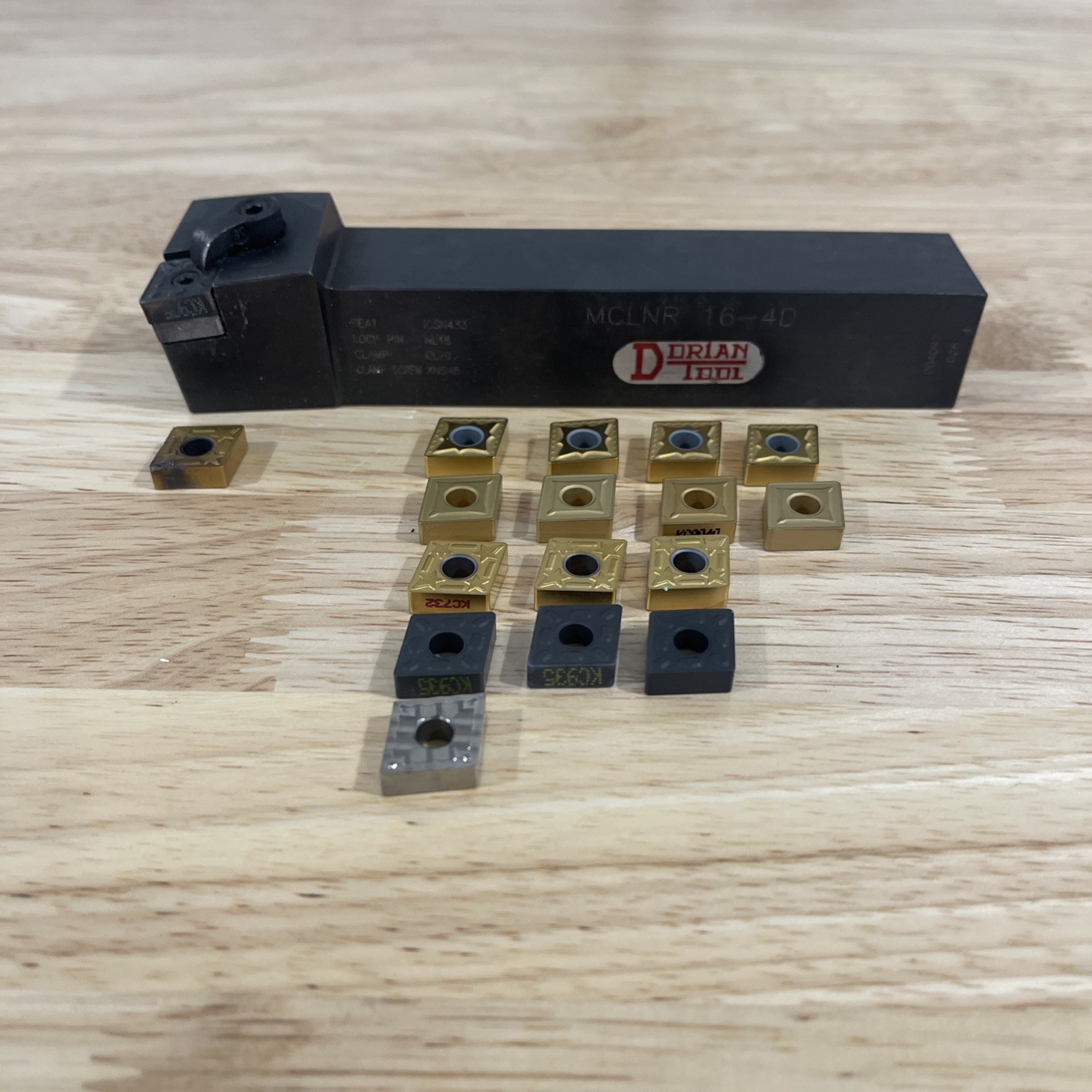 Dorian Tool McLNR 16-4D Turning Facing Tool Holder 1 with 15 New Inserts