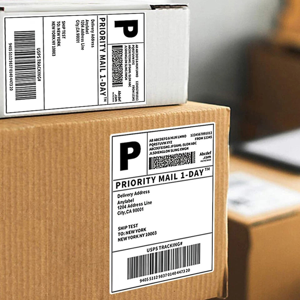 4″x6″ Direct Thermal Shipping Labels for Zebra & Rollo Printers and Rolls