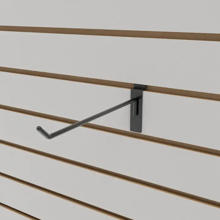 8″ Slatwall Black Peg Hooks Slat Wall Retail Display