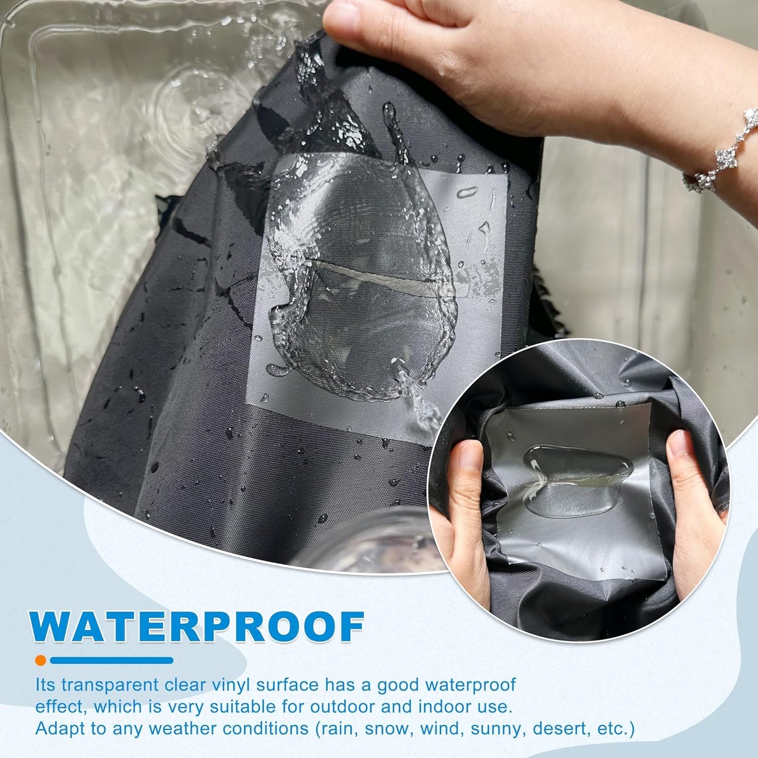 Waterproof Vinyl Repair Tape 3.3in X 15ft Heavy Duty Outdoor Tent Boat