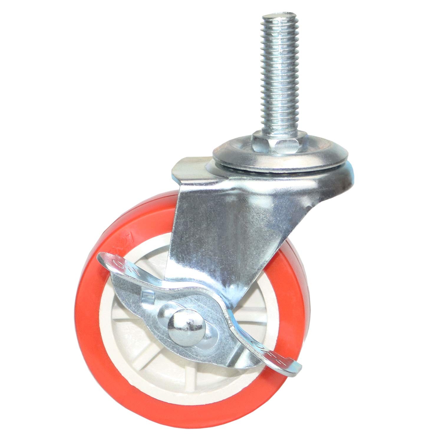 3 Inch American Size Threaded Stem Swivel Caster Wheels Heavy Duty Non Marking R
