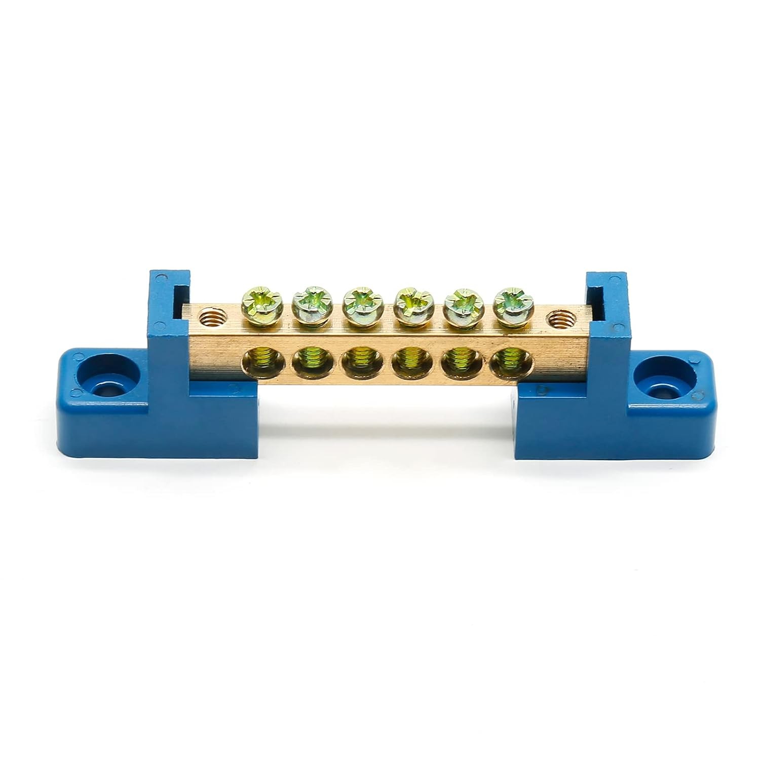Ground Bus Bar Terminal Block 2Pcs Brass Screw Terminal Blocks Electric Bus Bar