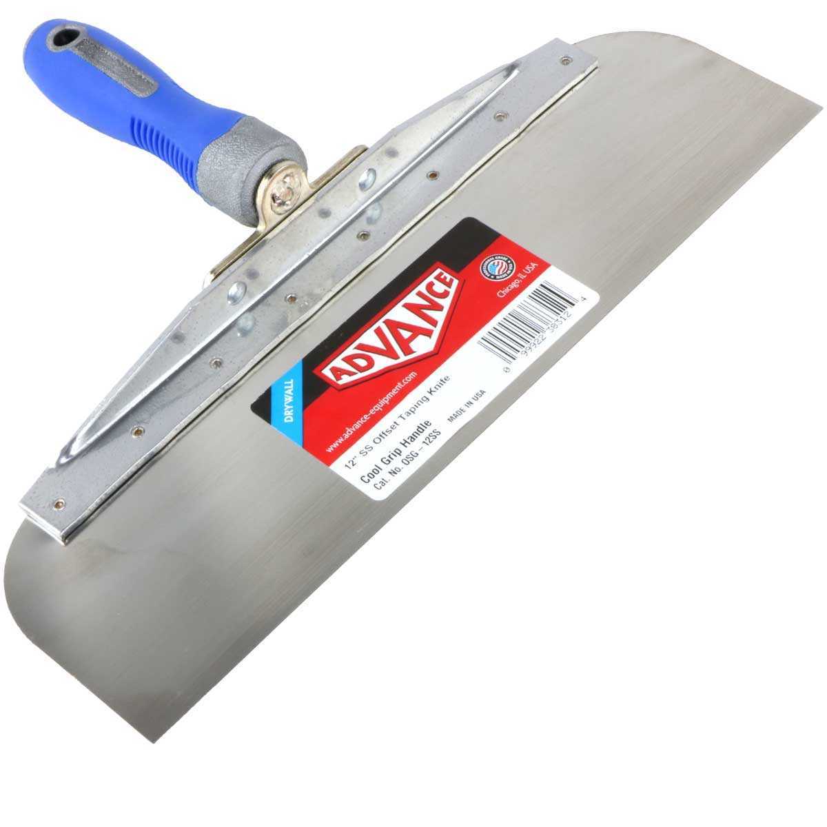 Advance Drywall Offset Taping Knife 10″ & 12″ Stainless Steel Finishing Knives