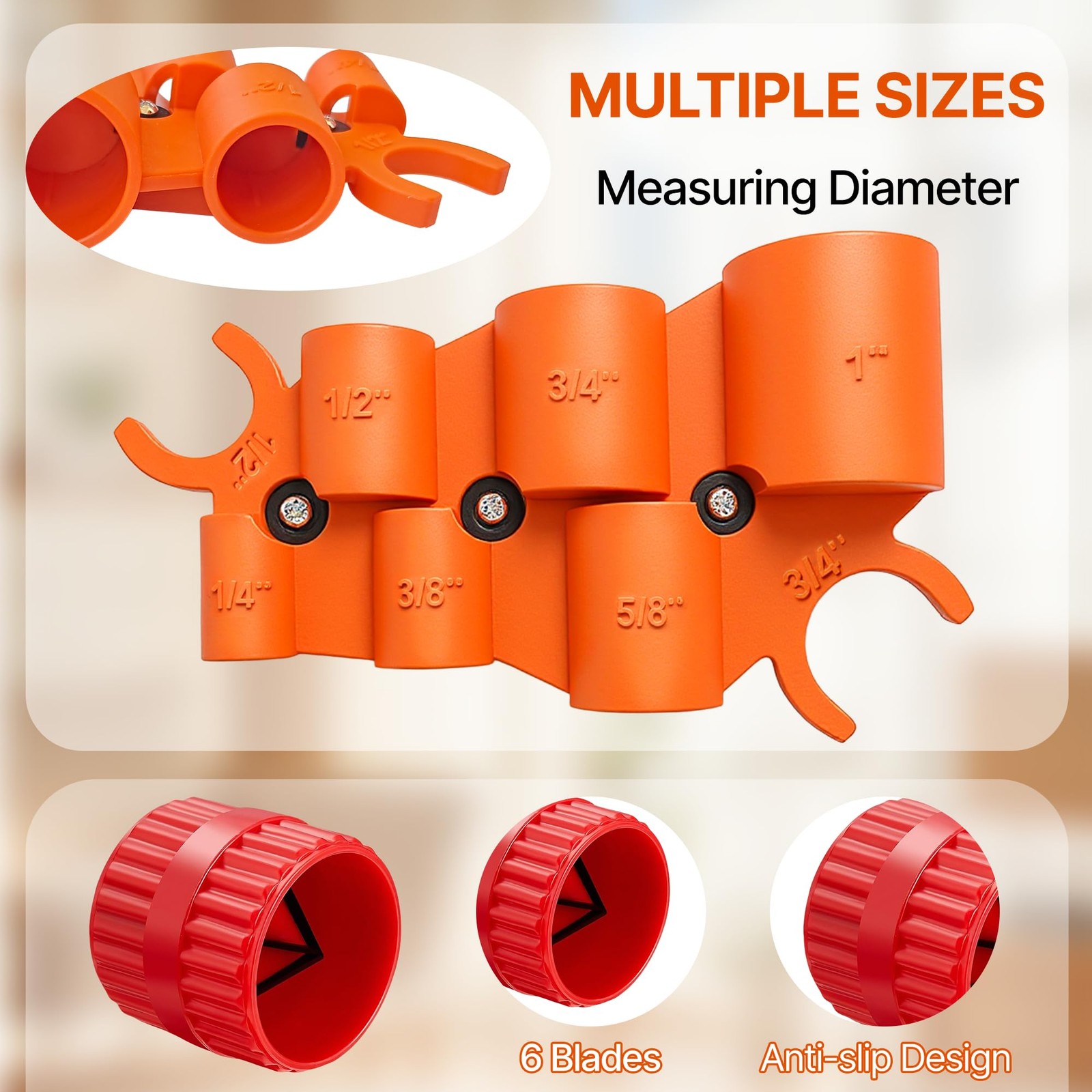 Pipe Deburring Tool Kit, 1/4” to 1” Adjustable, Inner/Outer Reamer for PVC, PP