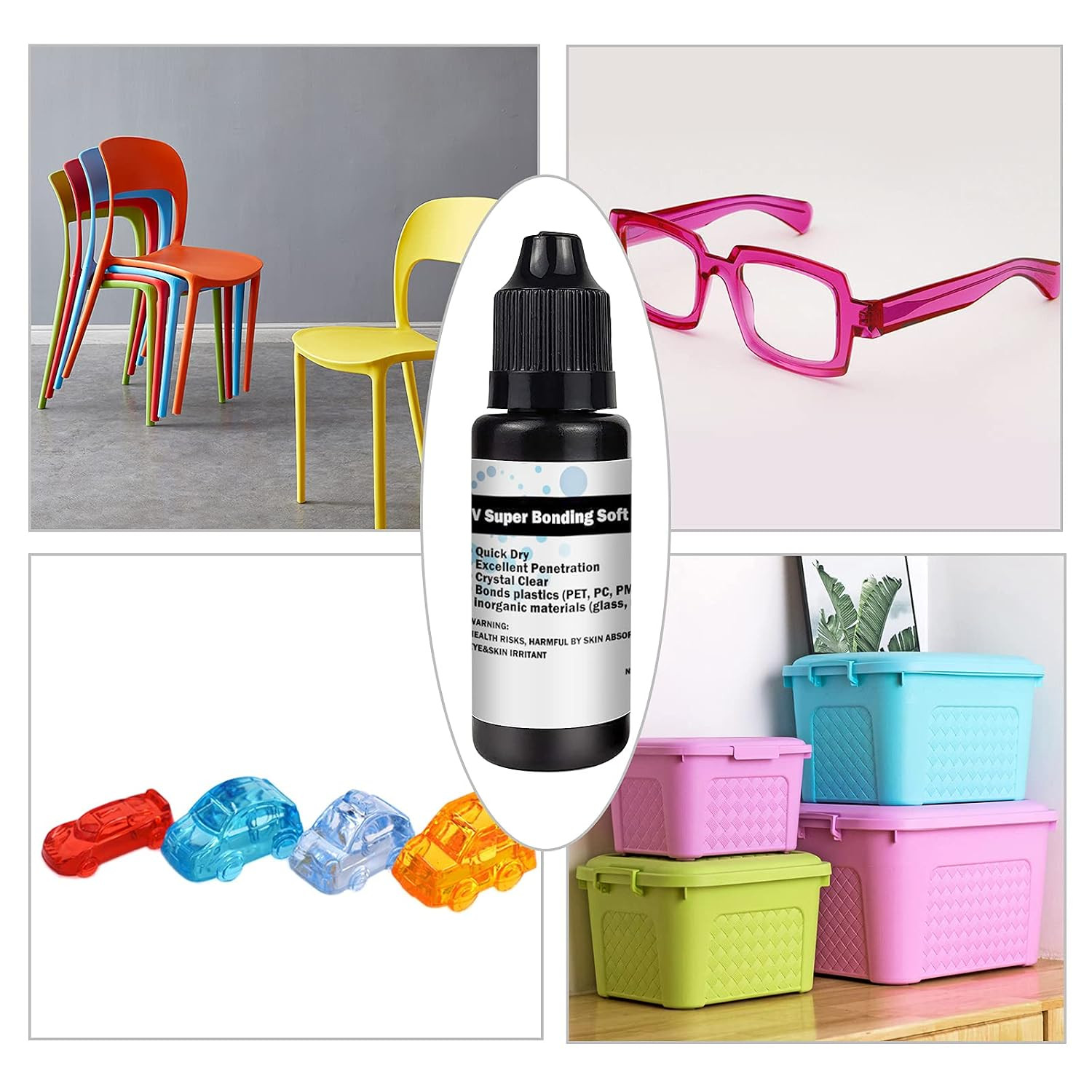 EDSRDXS UV Bonding & Welding Glue Kit UV Resin Kit Super Bonding Soft & Hard