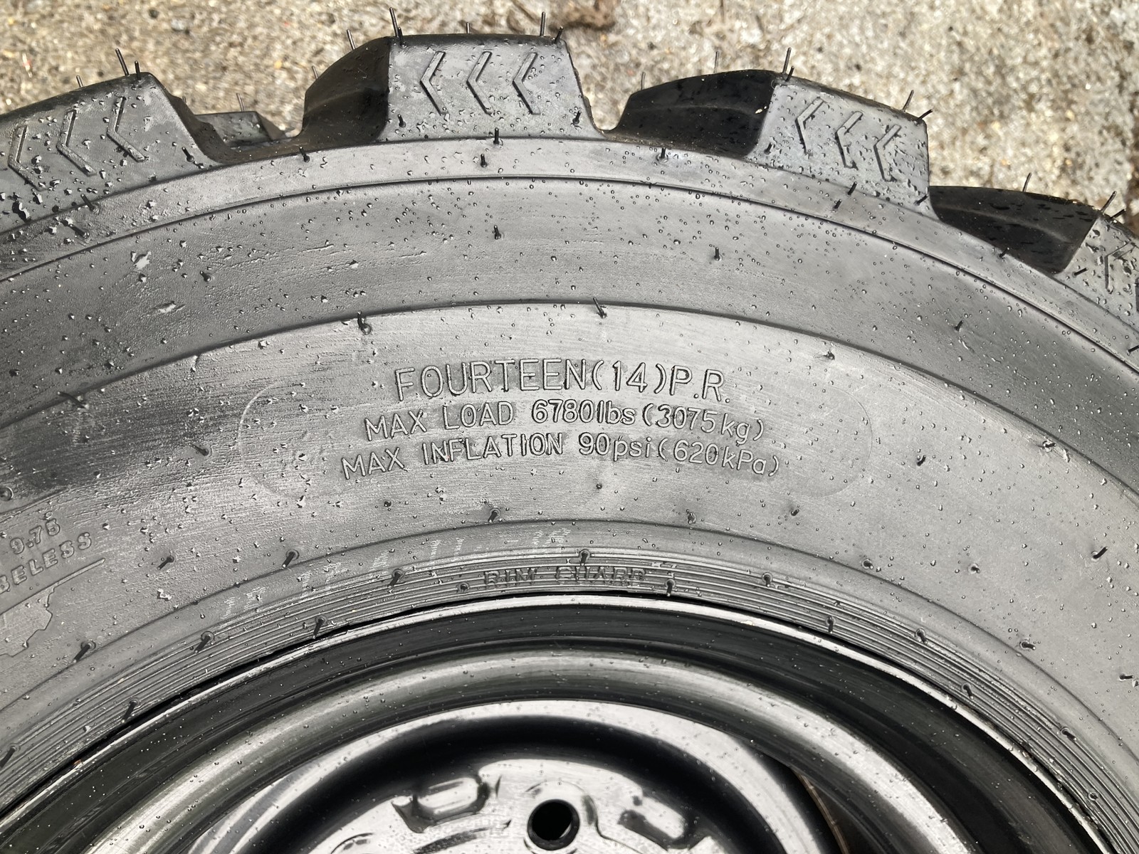 1 or 4-12-16.5 SKS-1 Skid Steer Tires on Black Rims for Bobcat & more-12X16.5