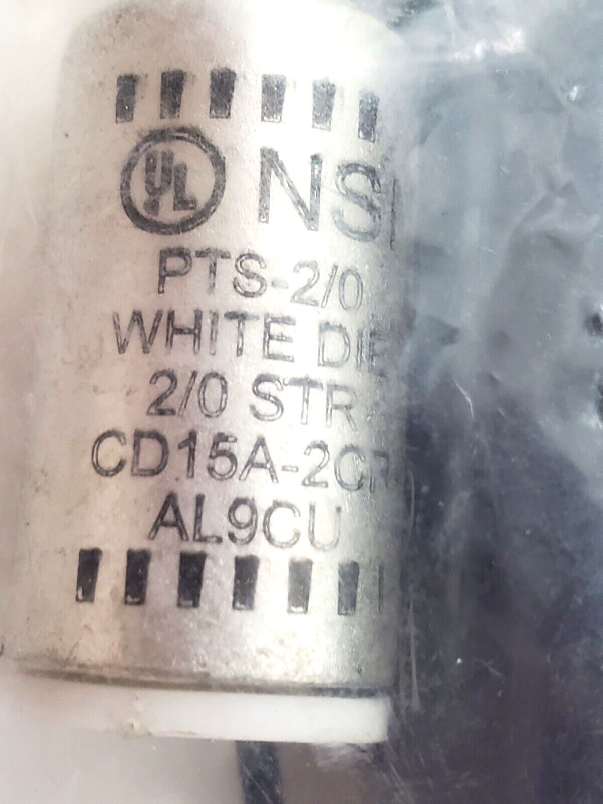 Lot of 2 NSI PTS-2/0 Dual Rated Aluminum 2/0AWG Adapters #1 AWG Pin Size