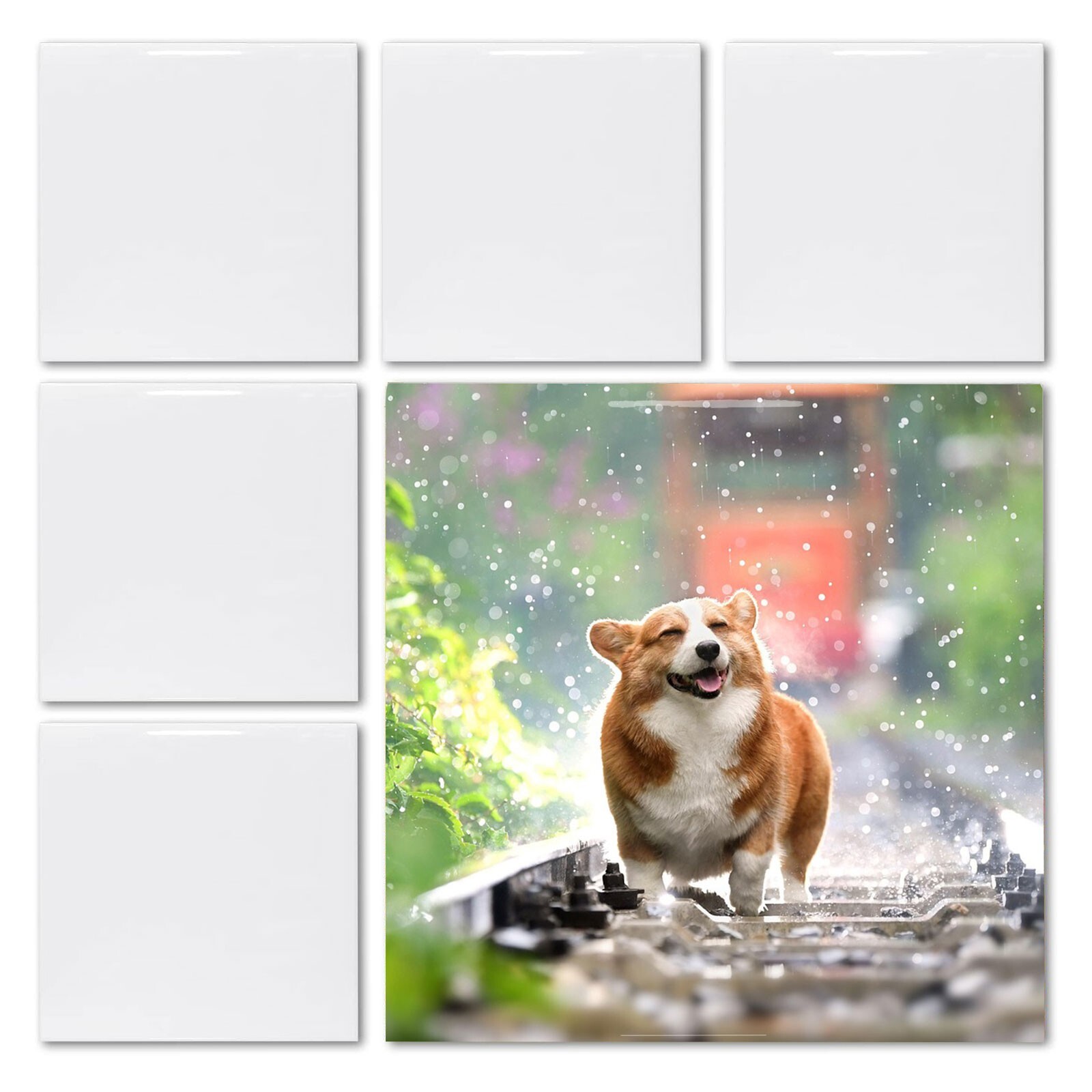 20pcs 4″x4″ Sublimation Blank Square Glossy Tile Dye Heat Transfer Thermal Craft