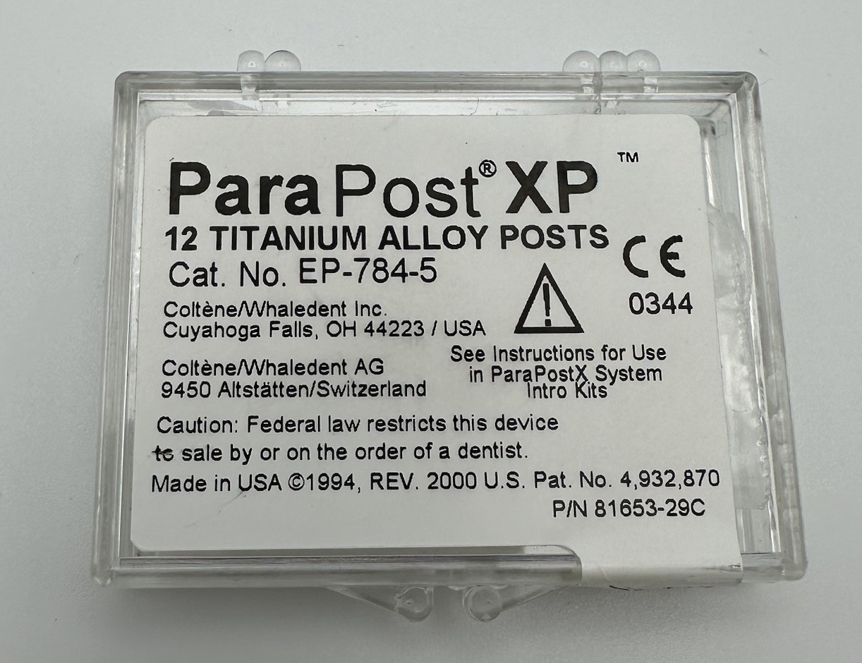 Coltene Whaledent EP-784-5 ParaPost XP Titanium Alloy Posts 12/PK