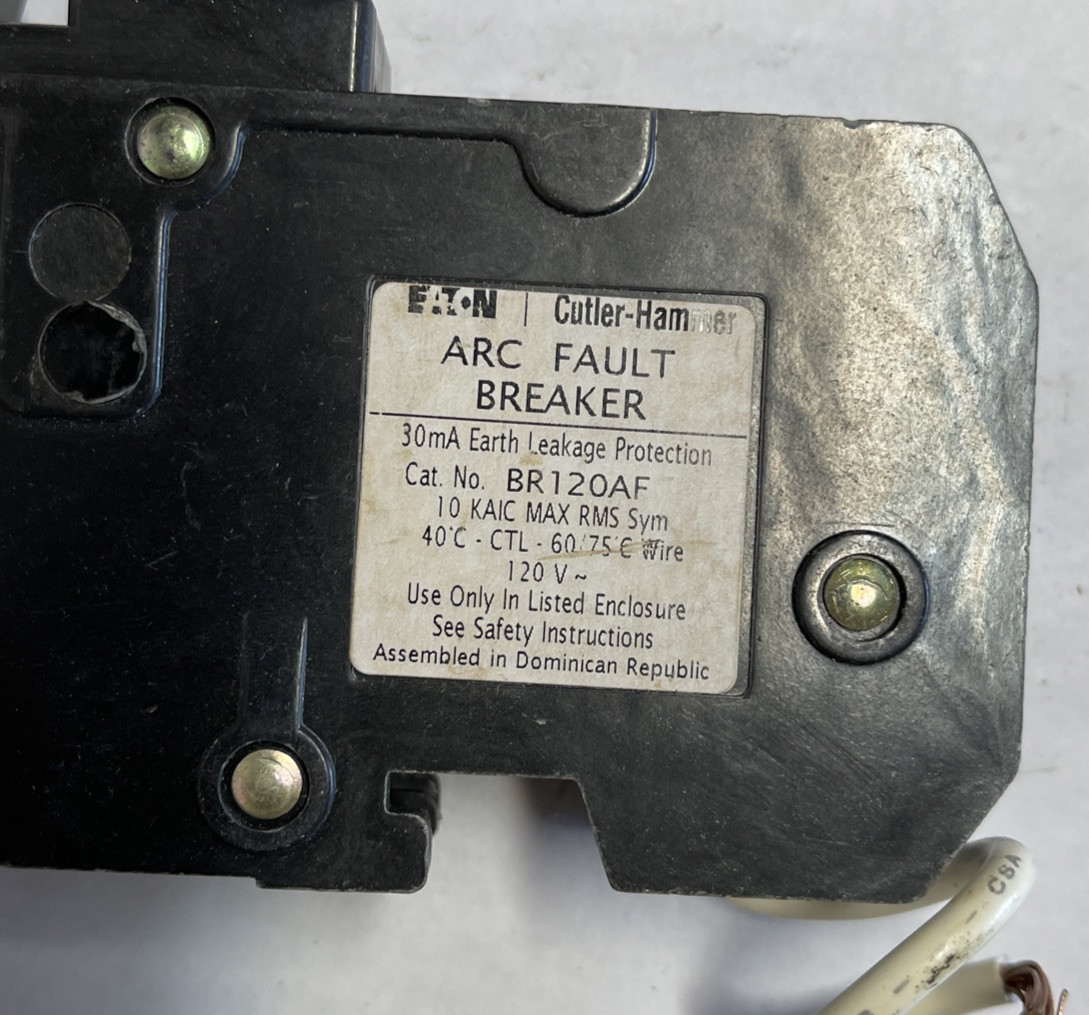 EATON BR120AF 20 AMP 1 POLE 120 VOLT ARC FAULT CIRCUIT BREAKER SHIPS TODAY FAST