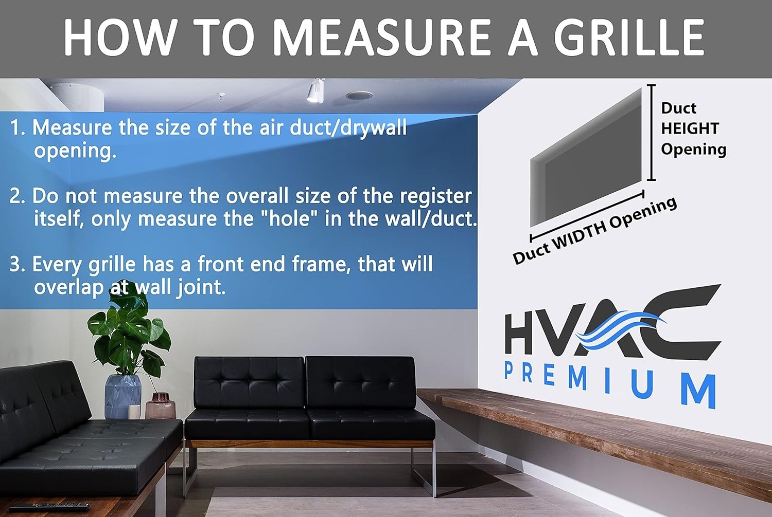 Durable Powder-Coated 8” x 8” Air Grille for HVAC – Scratch-Resistant Finish