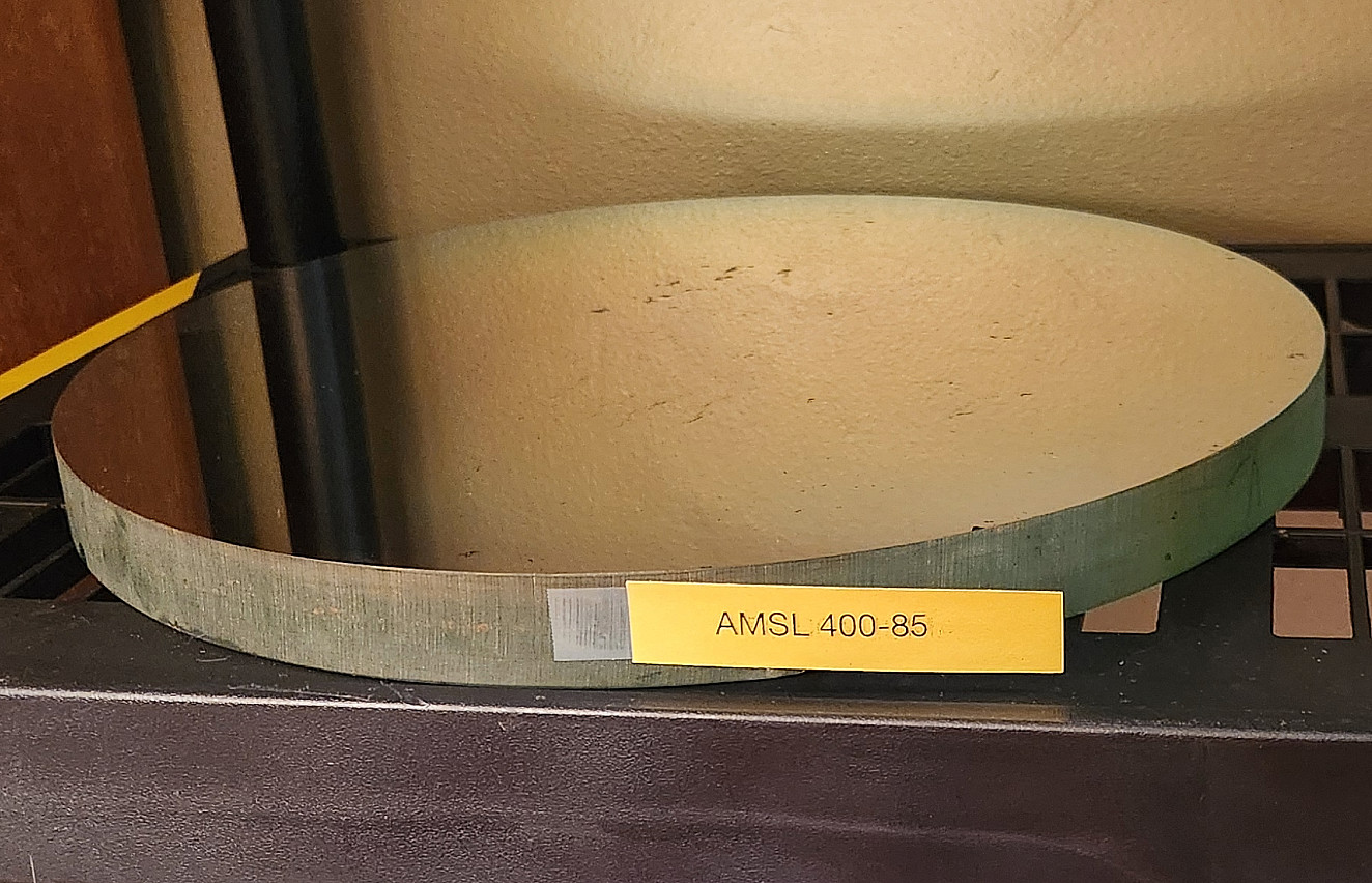 Huge Front Surface Mirror 16″d x 1-1/4t from Jones & Lamson optical comparator
