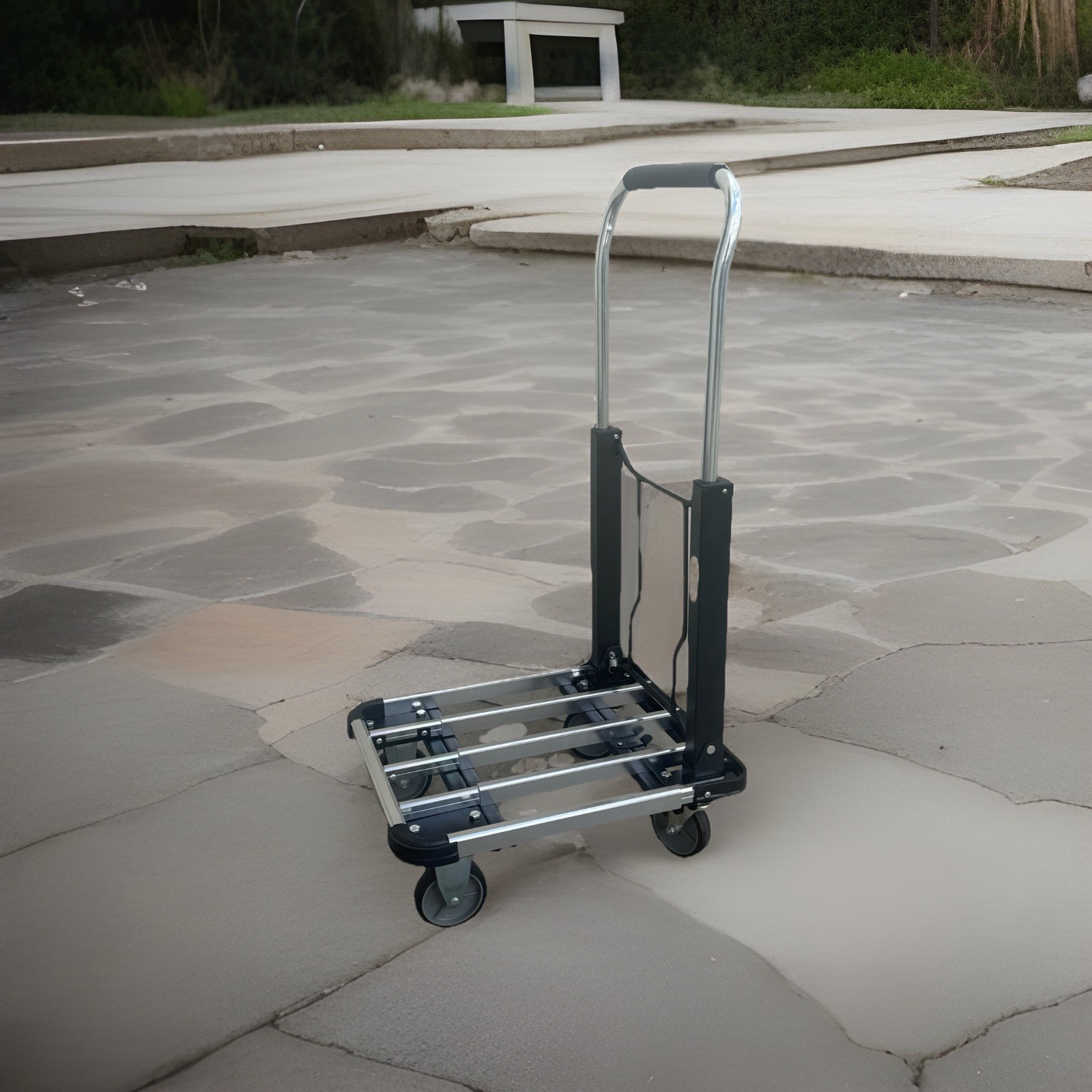 EXTENDABLE COLLAPSIBLE ALUMINUM PLATFORM HAND CART TRUCK DOLLY STURDY 220LBS