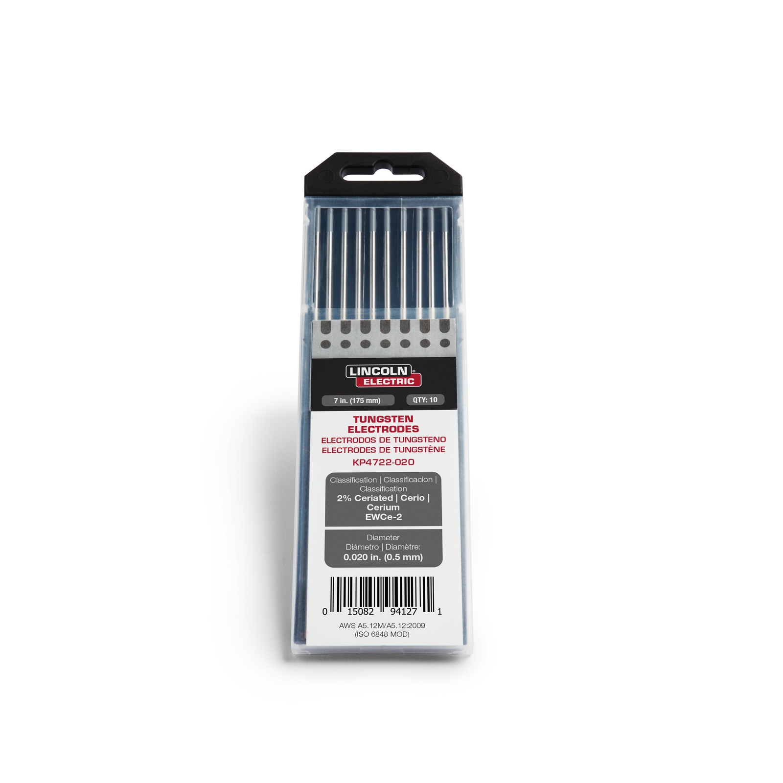 Lincoln 2% Lanthanated Premium .020 Tungsten Electrodes 10 Pack – KP4721-020