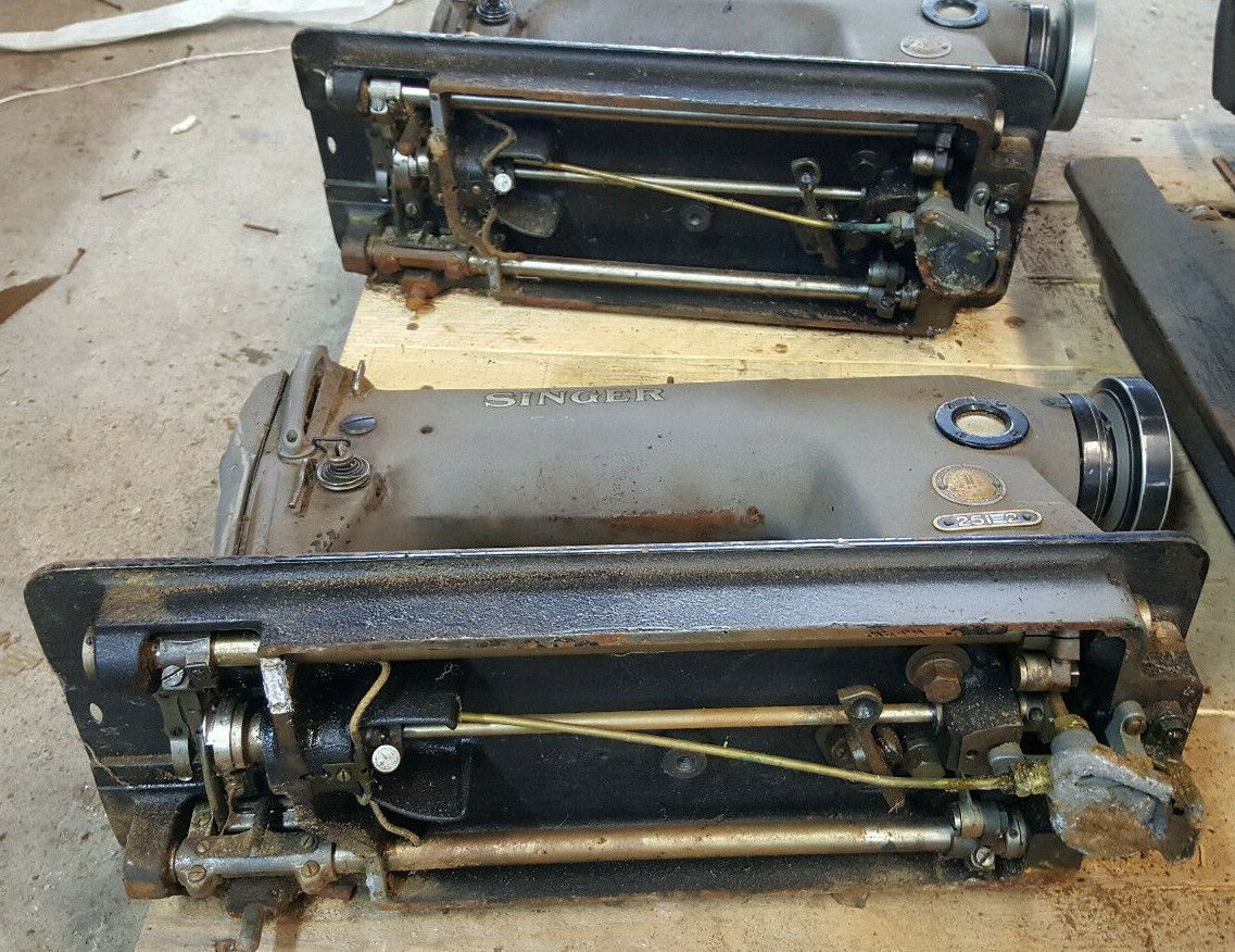 LOT OF 5 – SINGER INDUSTRIAL SEWING MACHINES FOR PARTS