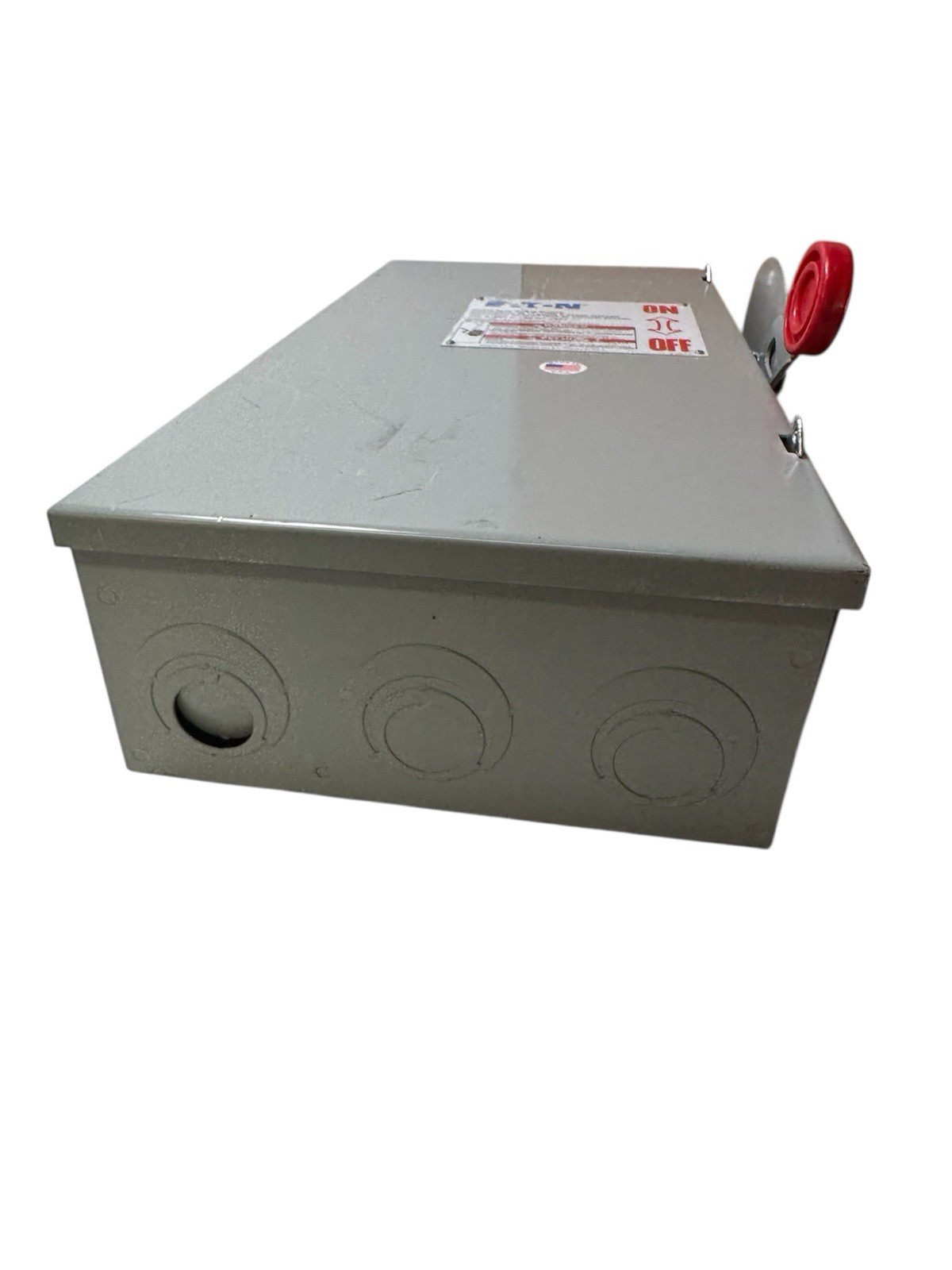 Eaton DH363FGK Heavy Duty Safety Switch 100 Amp 3 Pole 600 Vac