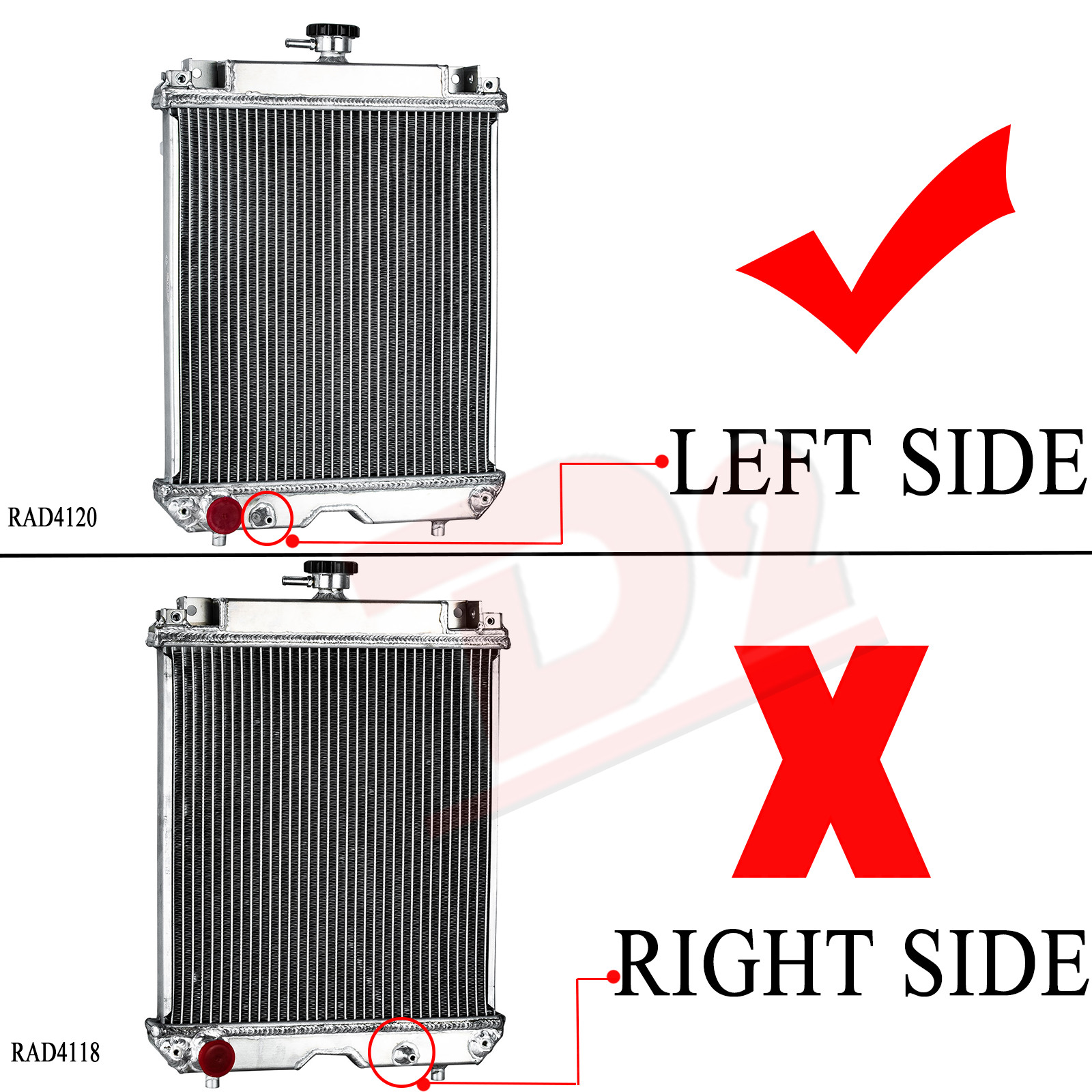 Aluminum Radiator Fit Kubota KX91-3/KX91-3S U35/U35S/U35-3 U35-S2 / D1703 Engine