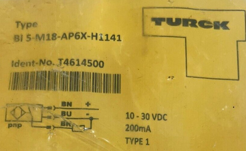 NEW TURCK T4614500 PROXIMITY SENSOR BI 5-M18-AP6X-H1141/CS11191