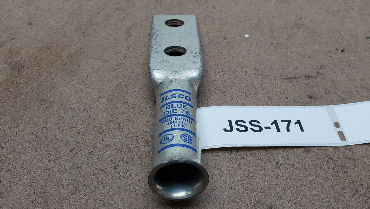 Ilsco CLNF-400-12-134 2 Hole Copper Compression Lug 1/2 x 1-3/4 300-313 Flex New
