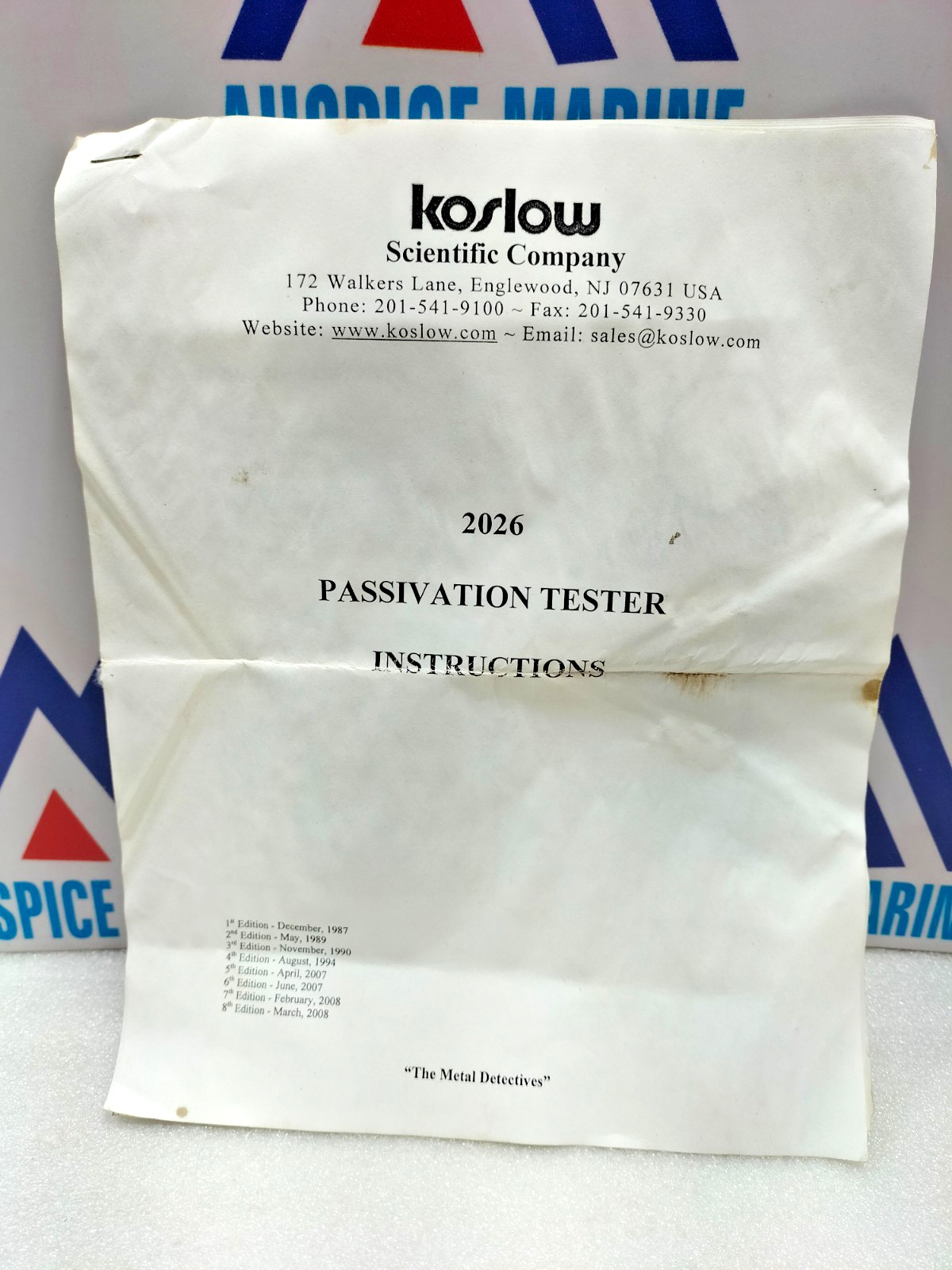 Koslow 2026 Stainless Steel Passivation Tester Passi-Tester