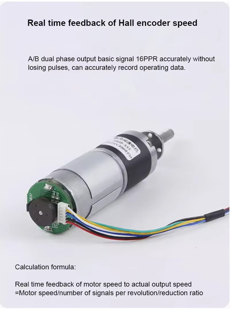 100KGF.CM 36-555 M8 Screw DC Reduction planetary 12V24V Encoder Gear Motor