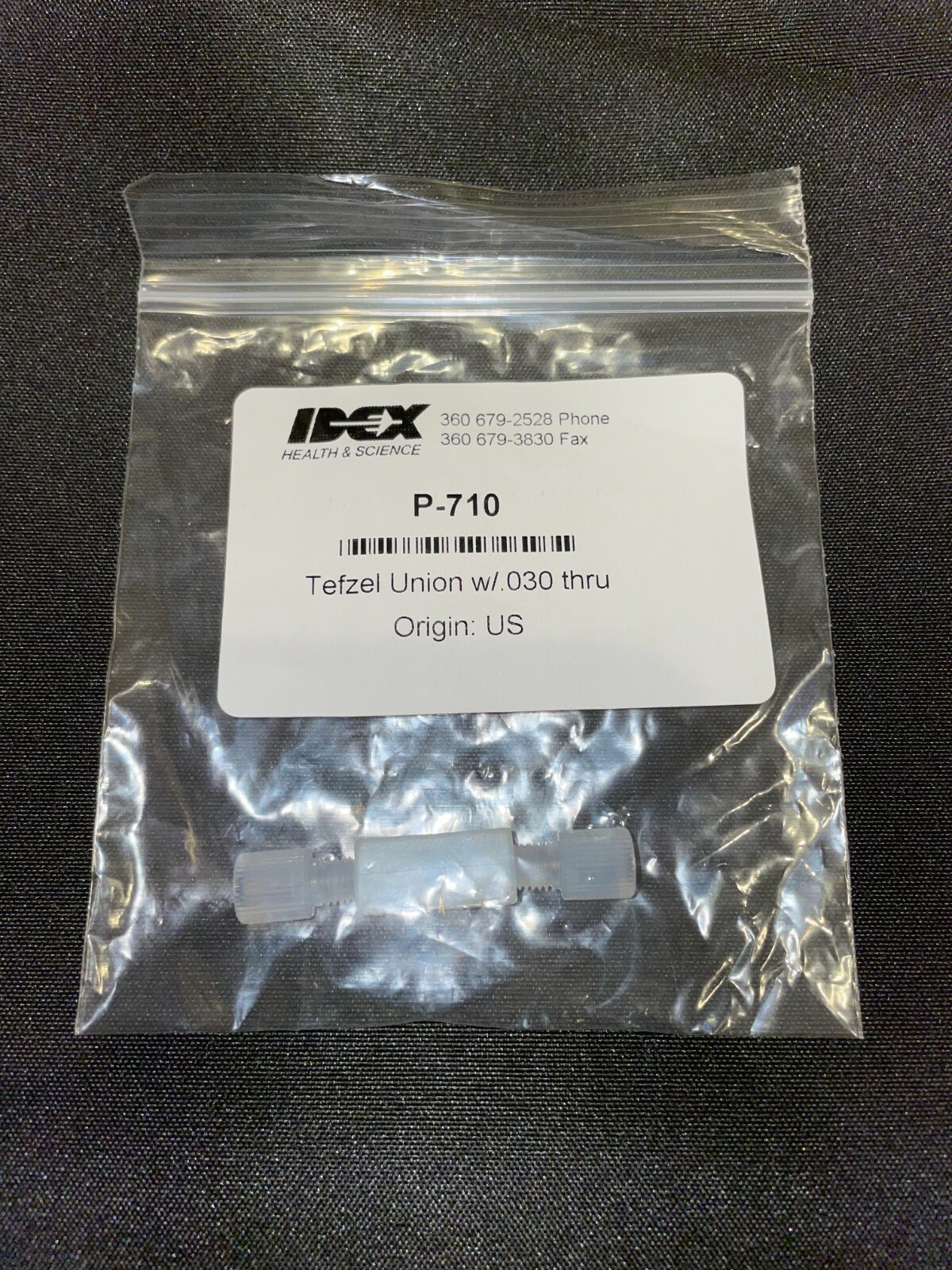 Idex P-710: Union Tefzel™ (ETFE) w/.030 thru hole