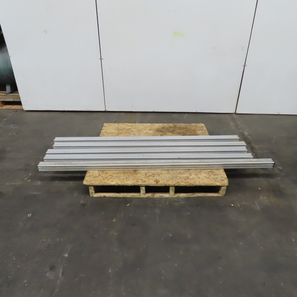 2-1/2″ x 2-1/2″ x 75-1/4″ L Extruded Structural Aluminum W/3/4″ T-Slot Lot Of 4