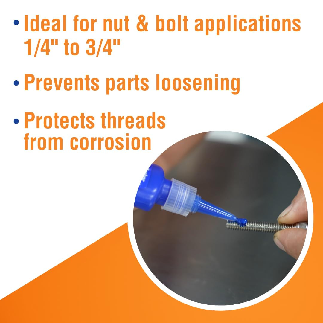 Permatex Medium Strength Threadlocker Blue 6ml Automotive Fastener Sealant