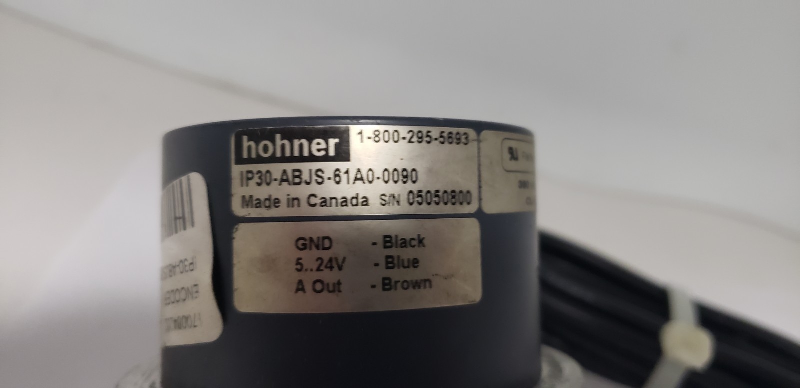 HOHNER IP30-ABJS-61A0-0090 ENCODER, 380mA MAX., CLASS 2
