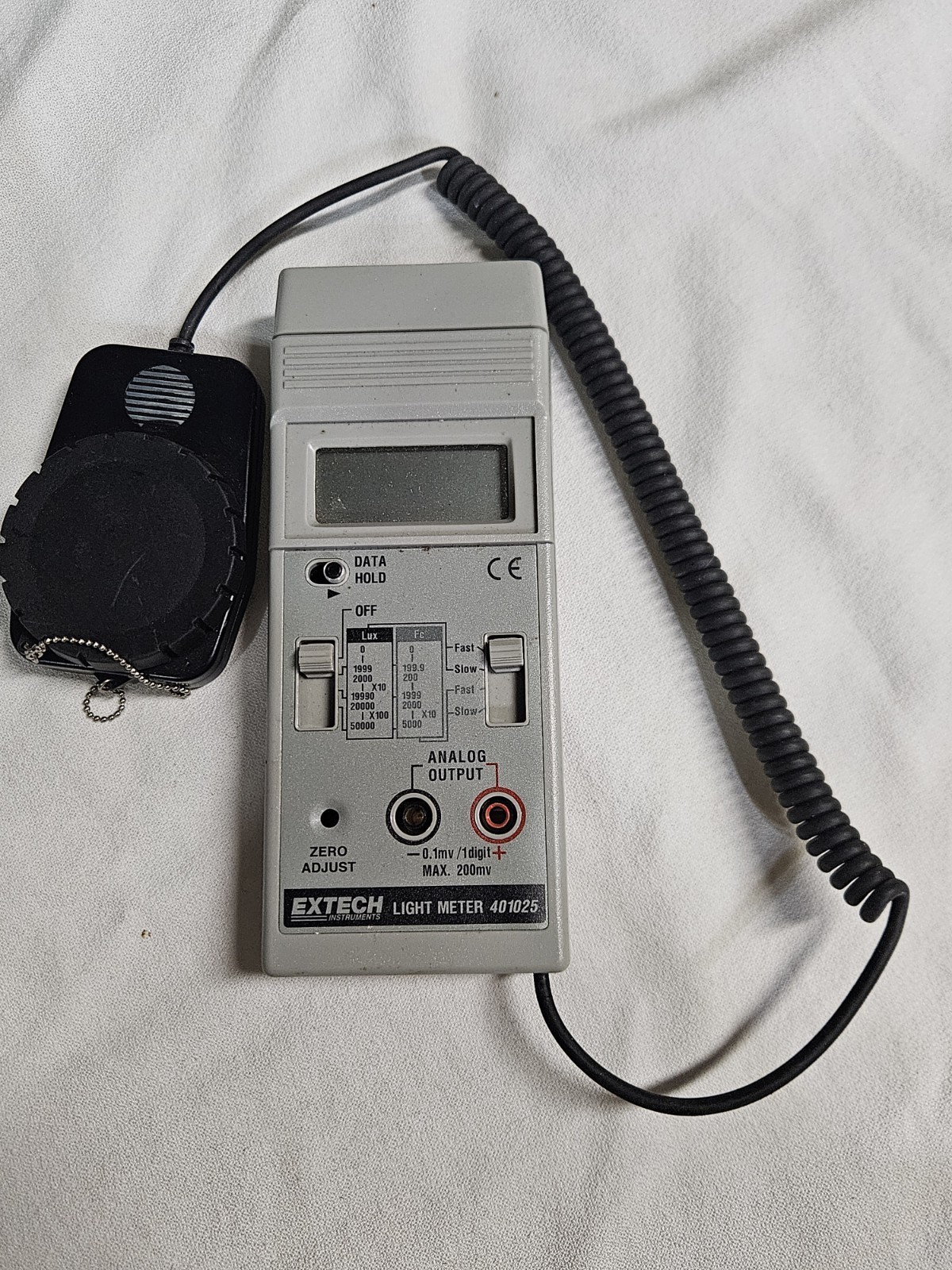 EXTECH Instruments Light Meter 401025 Q327202 LUX Fc Analog CE $Works$