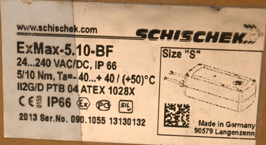 Schischek ExMax-5.10-BF Industrial HVAC Actuator Explosion Unit 50/60Hz