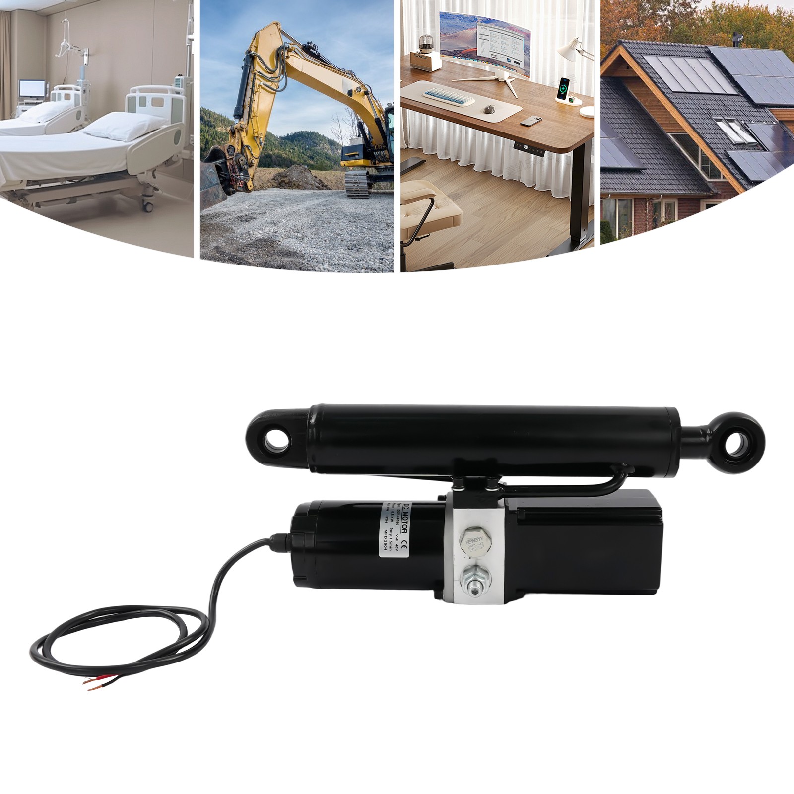 2 Ton/4409lb Hydraulic Cylinder Electric Actuator Electric Linear Actuator 200mm