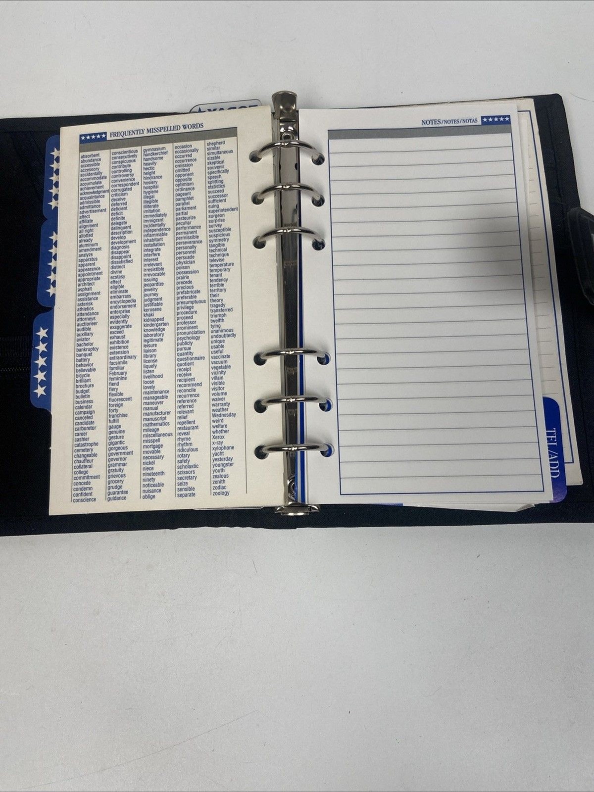 Mead Five Star Mini Student Little Fat Day Planner Black Vtg 90’s Y2K Binder