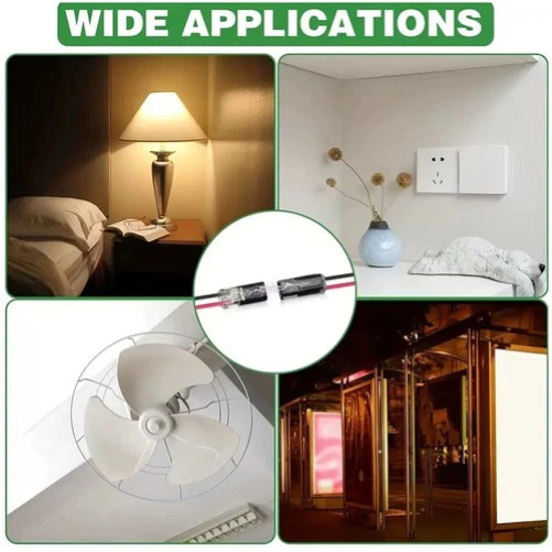 100PCS 2-Pin Quick Wire Connectors – Solderless LED Strip Plug Terminal