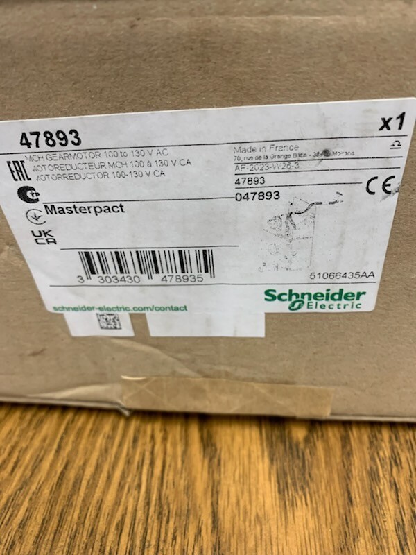 Schneider Elect 47893 «New» MasterPact NW Gear Motor MCM Motor Mech Auto Spr Chr