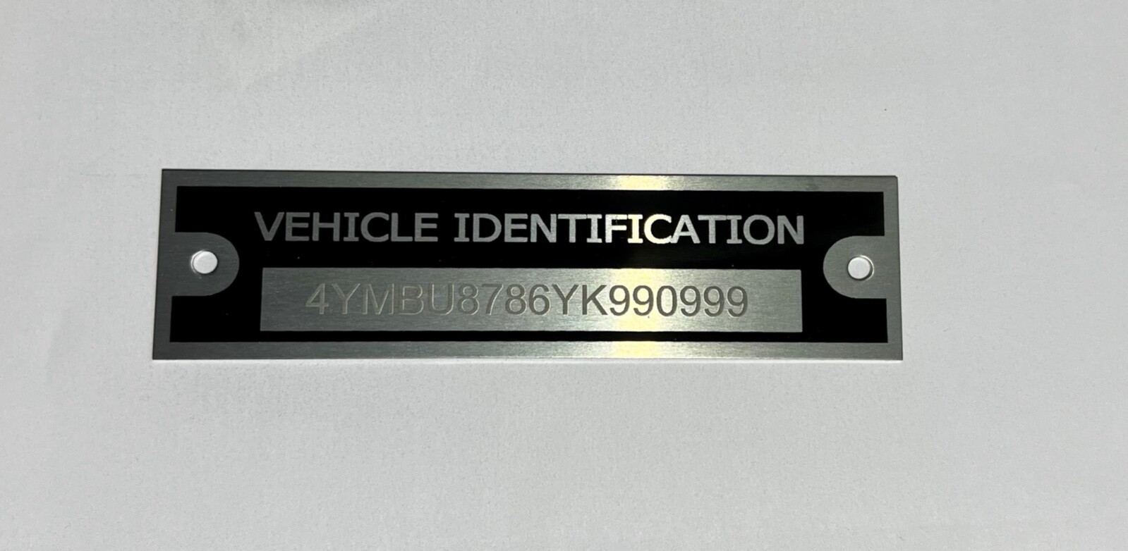 2 fasteners incl. Personalized restoration NUMBER PLATE DATA TAG Heavy Duty USA